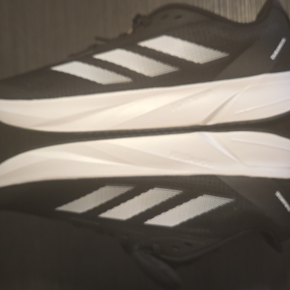 Mens Size 11.5 Adidas Duramo DL Black and White  Running Sneakers ID9849 Nwt - Picture 4 of 8
